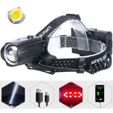 Lanterna De Cabeça Mais Forte Do Mundo LED Lanterna Super Potente Recarregavel