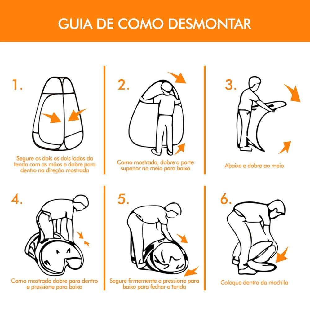 Tenda Pop Up Automatica portatil Banheiro Camping Camuflada