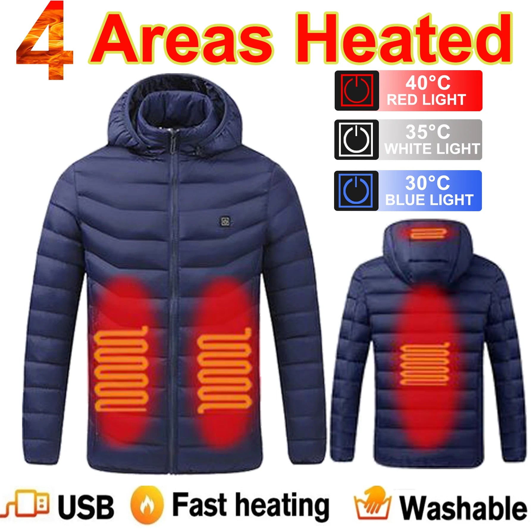 Jaqueta Aquecida Elétrica para Homens