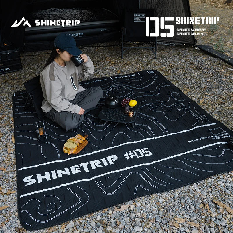 ShineTrip Tapete de piquenique de filme de alumínio ultrassônico ao ar livre Tapete à prova de umidade Tapete de passeio de primavera Tapete de chão de parque à prova d'água