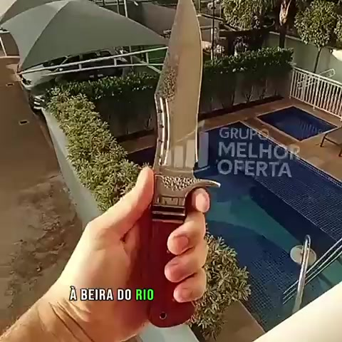 Faca Tática Camping e Pesca Full Tang 30cm Inox com Cabo de Madeira e Bainha Reforçada