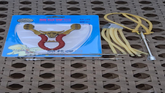 Atiradeira S28 PESCA + 2 Borrachas + 3 Setas Estilingue Slingshot Corpo em Metal Baladeira Bodoque