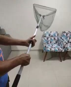 Passaguá Retrátil Para Pesca E Capura de Camarão Dobrável Alumínio 1,70 Metros