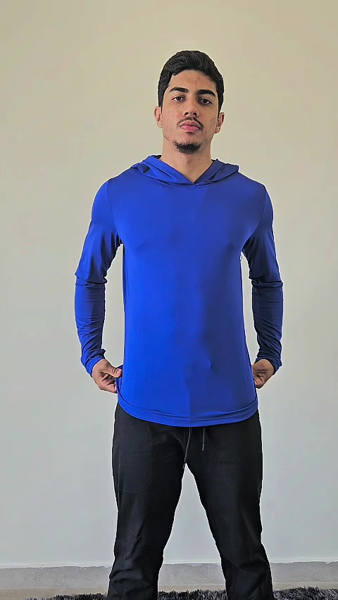 KIT de 4 Camisas Térmicas Dry Fit UV 50+ Com Capuz tamanho P ao G4 Extra Grande