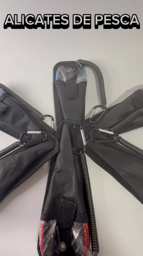 Alicate Multifuncional Para Pescaria Com Estojo de Proteção e Corda de Segurança