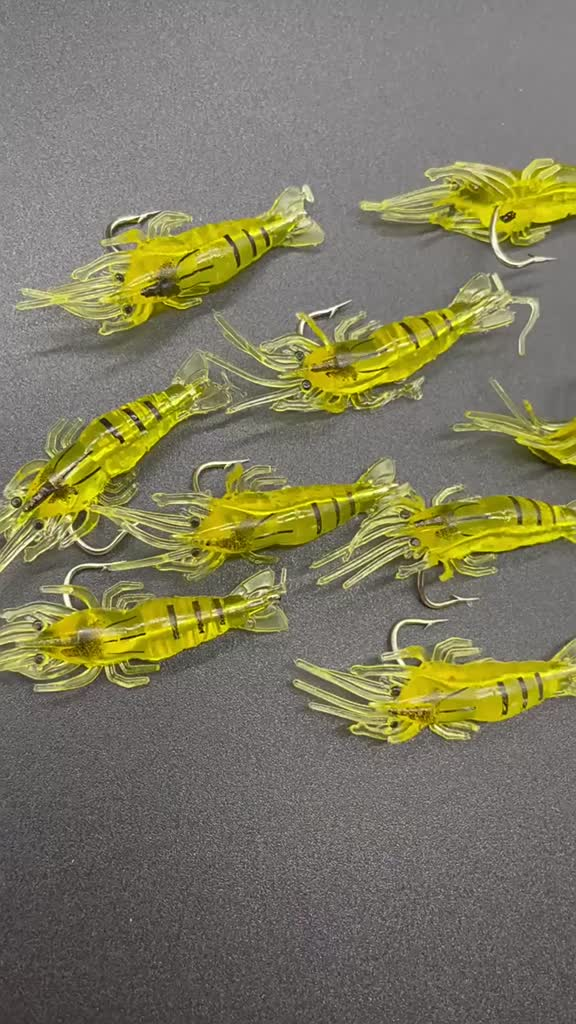 Iscas Artificiais Camarão Aromatizadas - Pintado, Robalo, Pacu, Corvina - Pesca Maritima e Agua doce