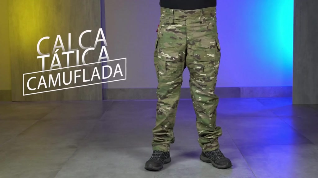 Calça Tática Masculina Militar Cargo Camuflado Multicam trilha Hiking Acampamento Pesca Farda Roupa