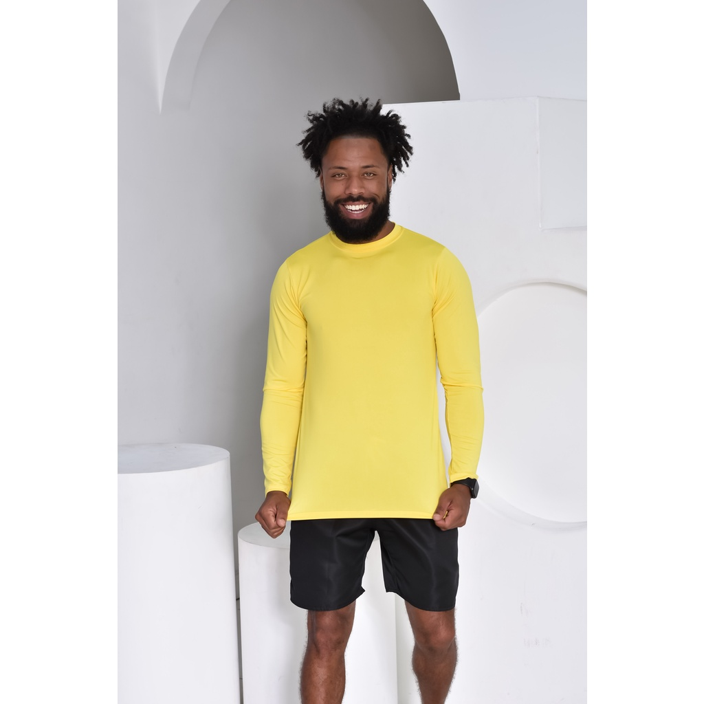 Camisa Camiseta Proteção Uv 50+ Solar Unissex Segunda Pele Frio e Calor Térmica Com Compressao