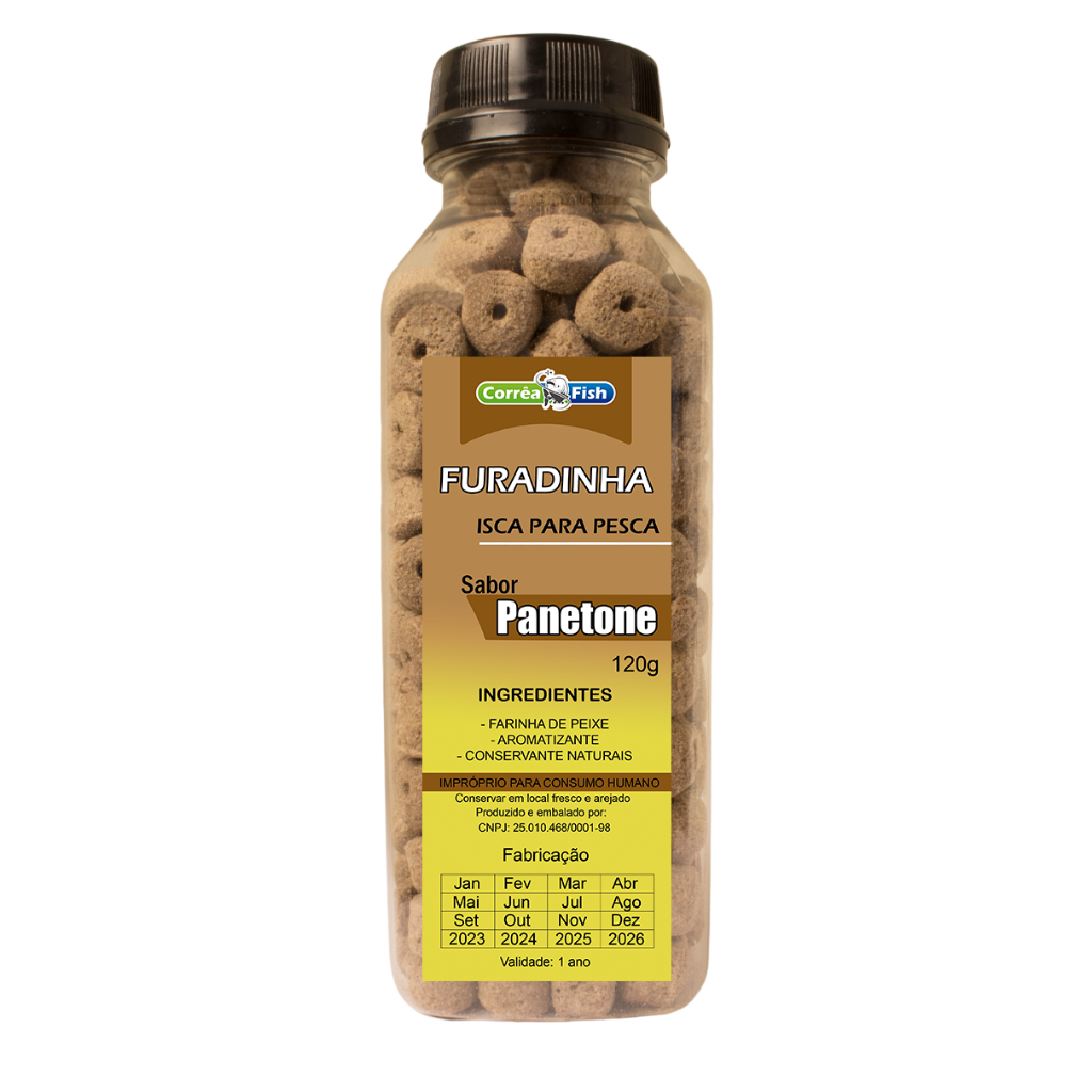 5 Ração Furadinha Acquamil Isca Para Pesca Com Essências 125g