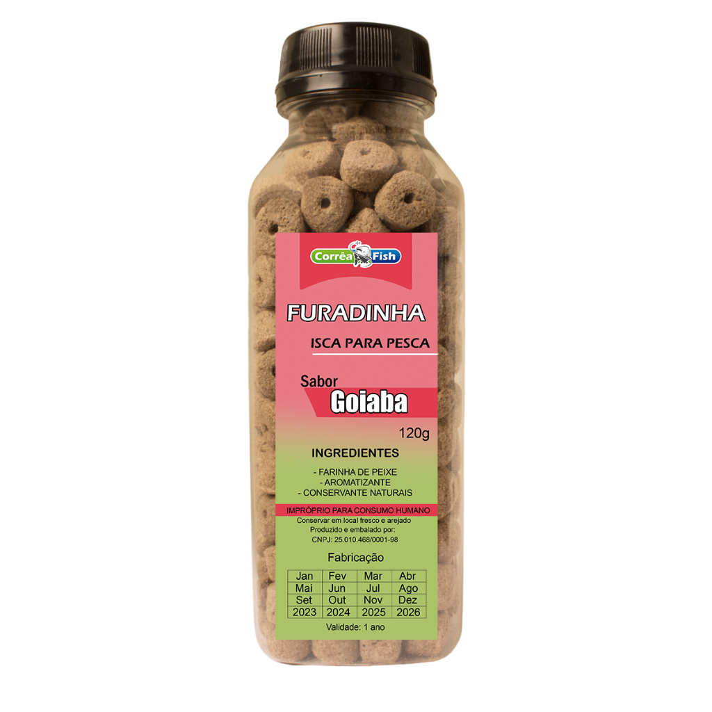 5 Ração Furadinha Acquamil Isca Para Pesca Com Essências 125g