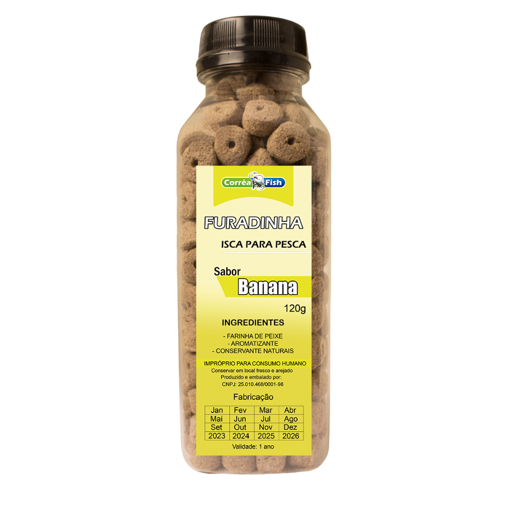 5 Ração Furadinha Acquamil Isca Para Pesca Com Essências 125g