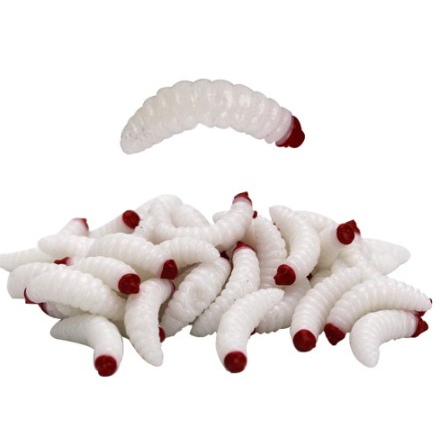 KIT COM ISCAS ARTIFICIAL BICHO DA LARANJA + ANZOL PARA TILÁPIA PARA PESCA