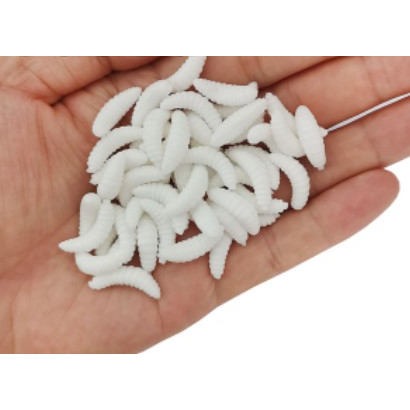 KIT COM ISCAS ARTIFICIAL BICHO DA LARANJA + ANZOL PARA TILÁPIA PARA PESCA