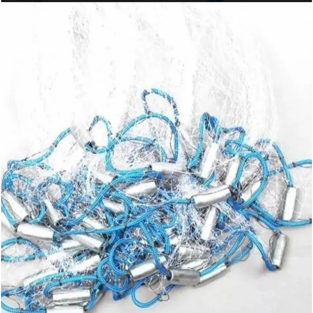 Rede Pesca Tarrafa 3 Metros Discos Pescaria Malha Multifilamento Peixe Tainha Lambari Robalo Tilapia