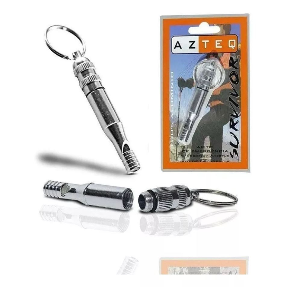 Apito de Emergência Azteq Survivor - Prata