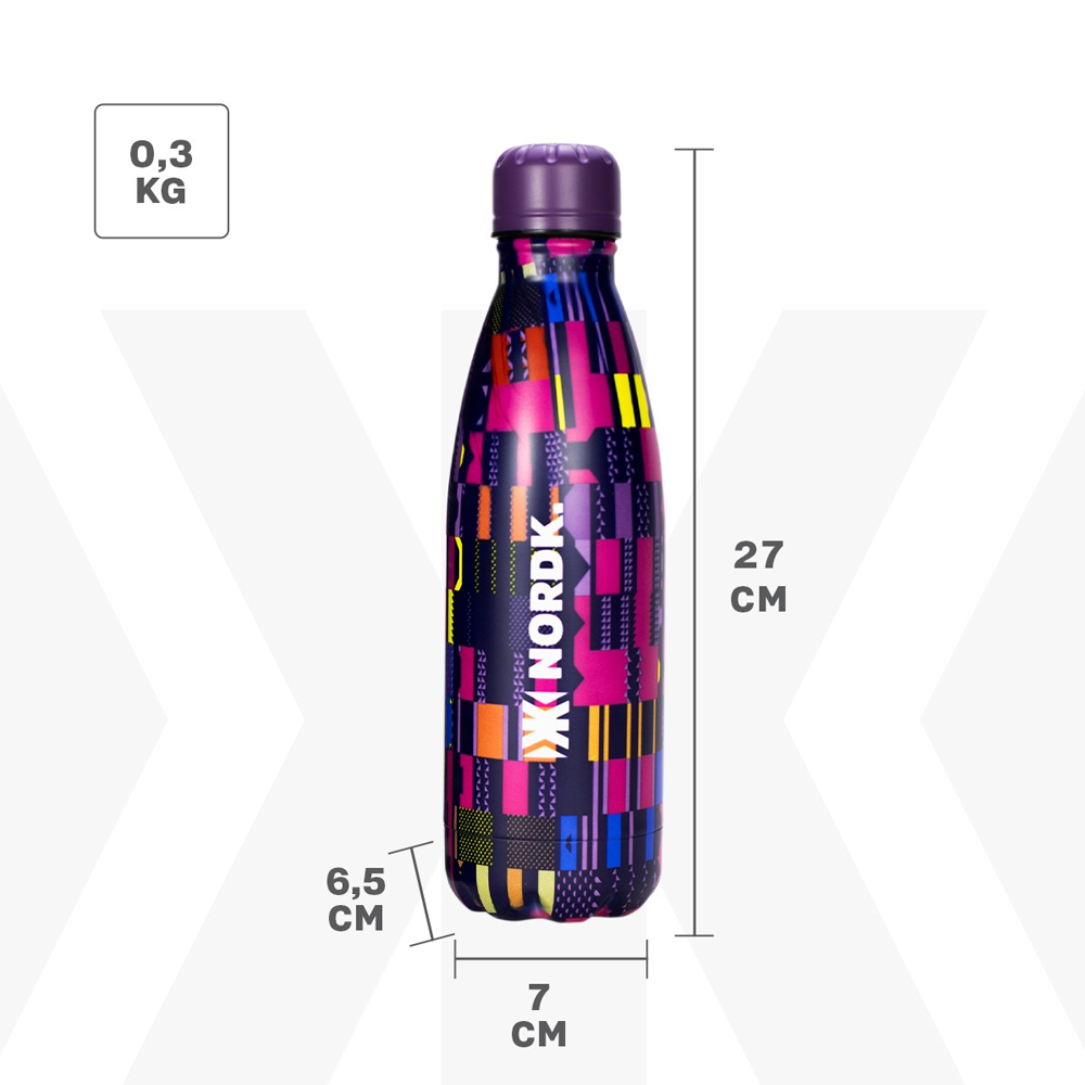 Garrafa Térmica Nordk Purple is The New Black Aço Inoxidável 500ml