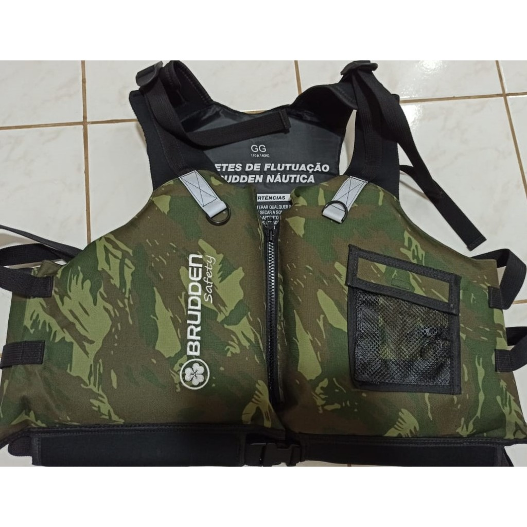 Colete Flutuação Salva Vidas Brudden Náutica Tamanho G para caiaque canoas varias cores