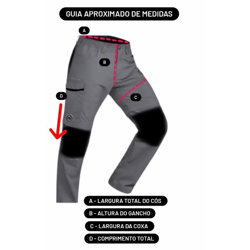 Calça bermuda masculina com Cordura Trail Light Trekking Bege