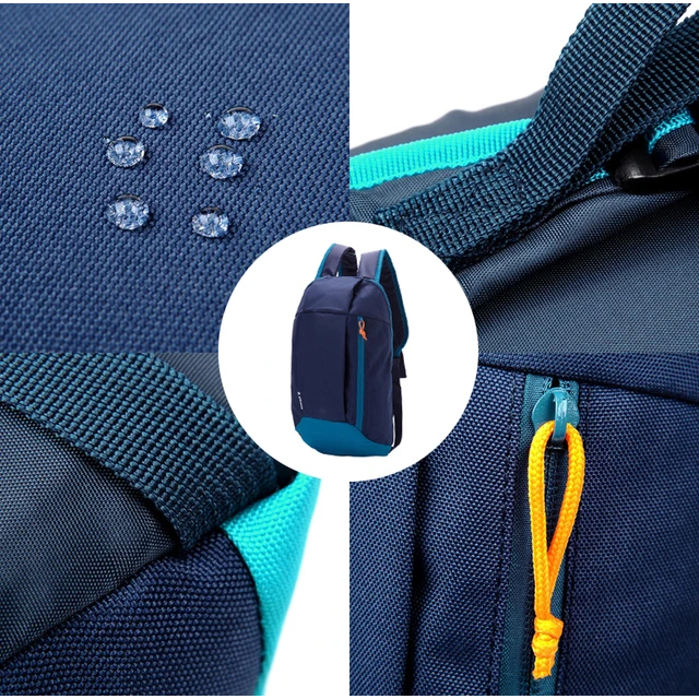 Mochila de Trilha 10L Impermeável PatchWork Camping Viagem - Laranja Vibrante com Vermelho