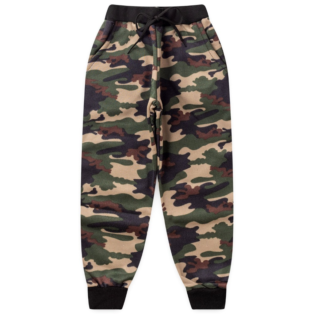 Calça camuflada infantil e juvenil unissex - Tam 1 ao 16 anos.