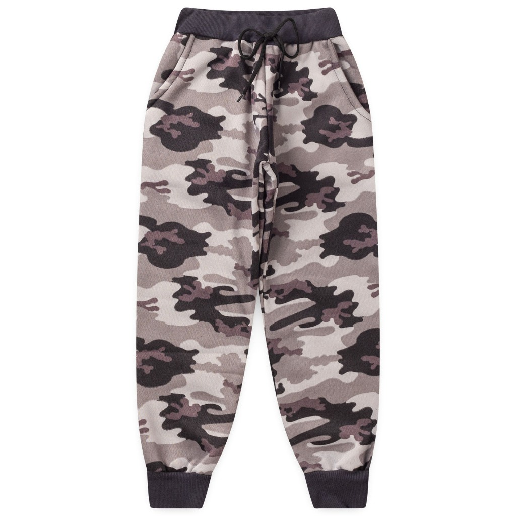 Calça camuflada infantil e juvenil unissex - Tam 1 ao 16 anos.