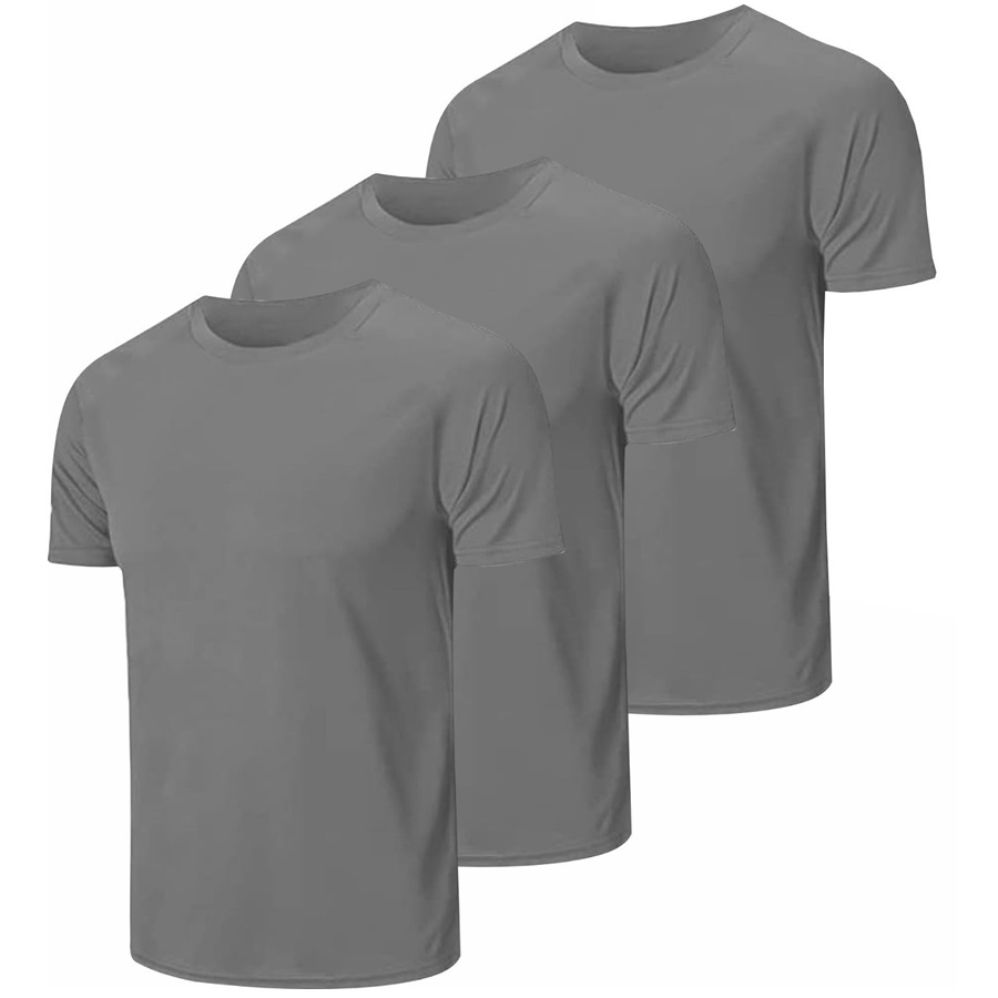 Kit 3 Camisetas Masculinas Dry Fit Academia Poliéster Premium Proteção UV