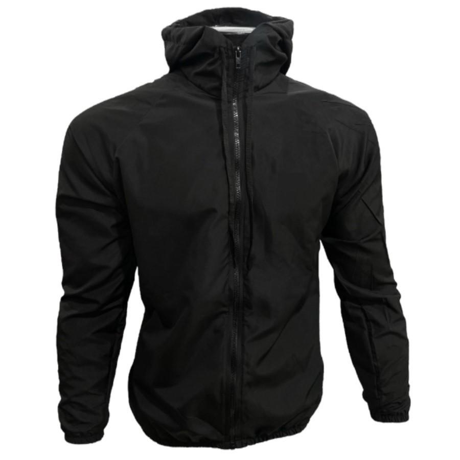 Jaqueta Corta Vento Masculina Impermeável Semi Forrada Com Capuz - Repelente a Água - Gola Alta