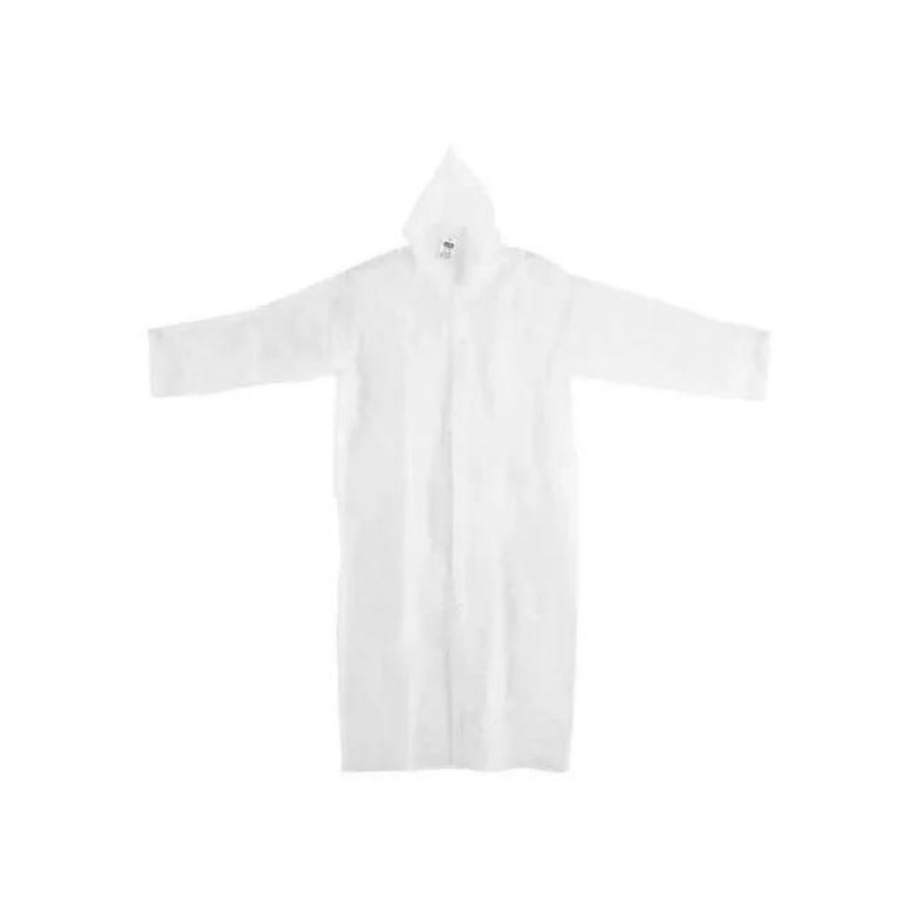 Capa chuva com Gabardina grossa e comprida transparente reforçada reutilizável