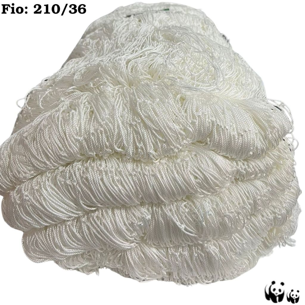 Rede de Pesca Nylon Pano Multifilamento 100 metros Fio: 210/36
