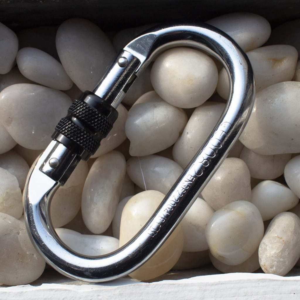 Kit 4 Mosquetão De Escalada 25kn Resistente Para Cordas Rede