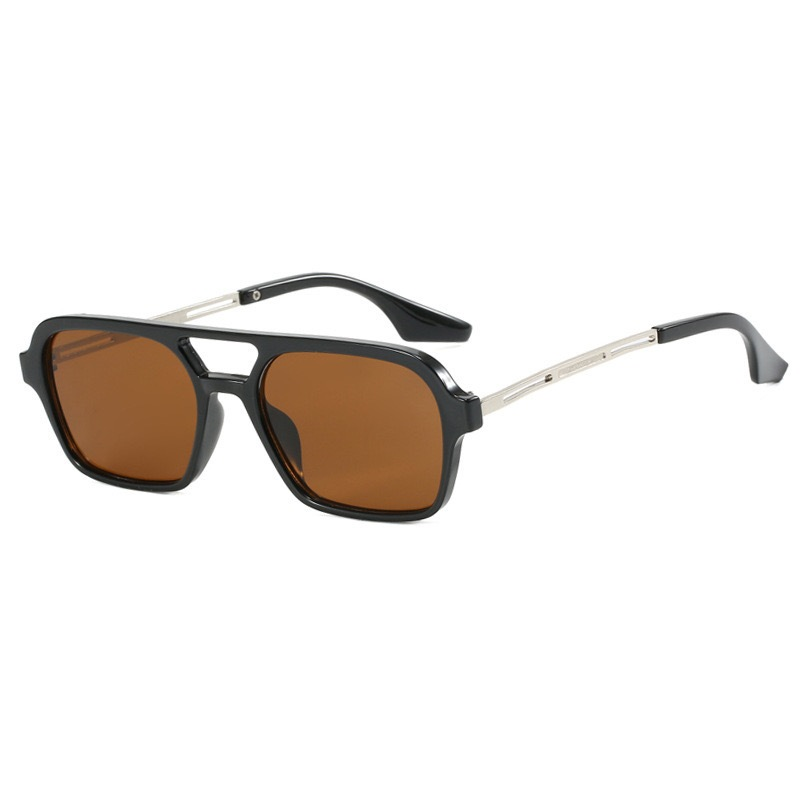 2024 Novo Estilo Versão Óculos Piloto Masculino Retro Óculos de Sol Quadrados Pequenos Óculos de Sol