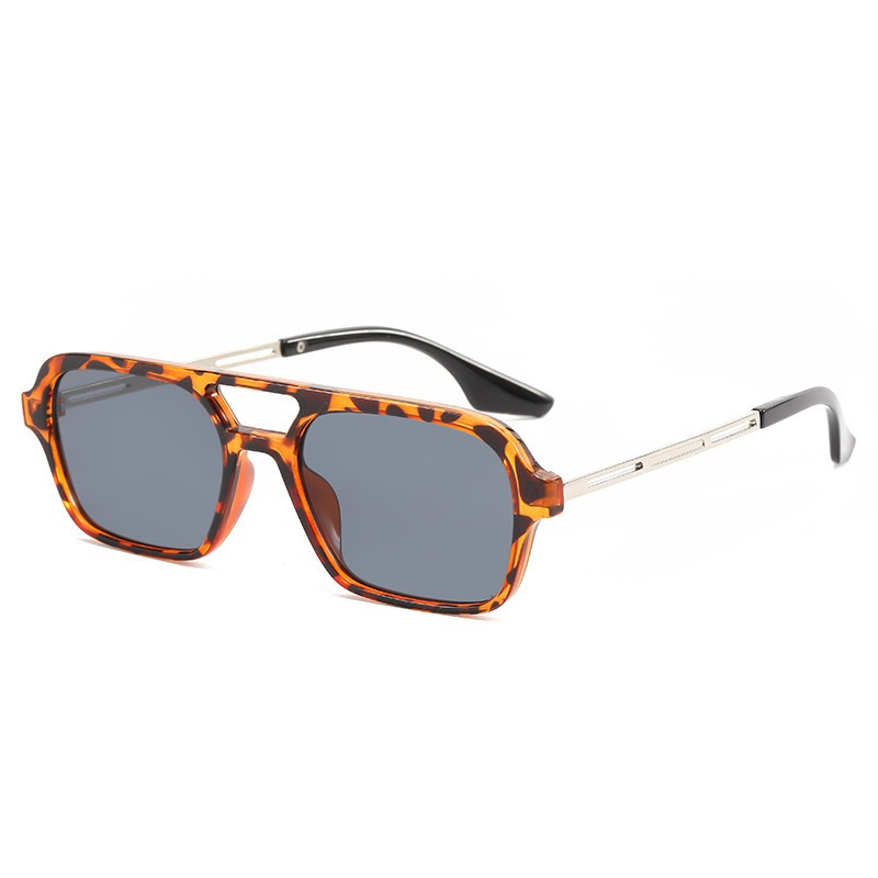 2024 Novo Estilo Versão Óculos Piloto Masculino Retro Óculos de Sol Quadrados Pequenos Óculos de Sol