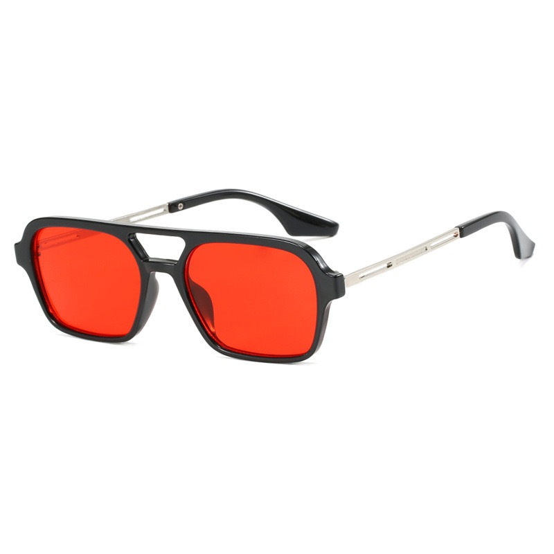2024 Novo Estilo Versão Óculos Piloto Masculino Retro Óculos de Sol Quadrados Pequenos Óculos de Sol