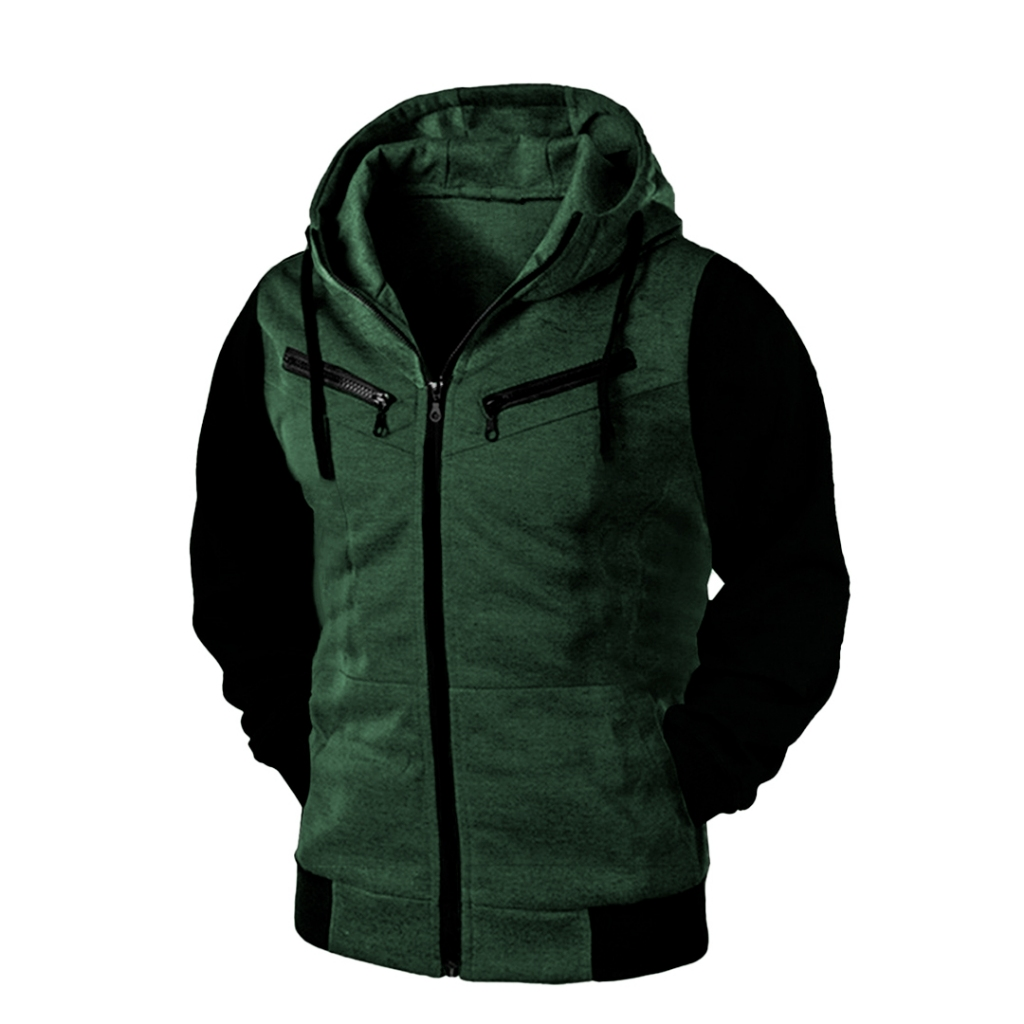 Casaco Blusa De Frio Com Capuz e Zíper Moletom Unissex