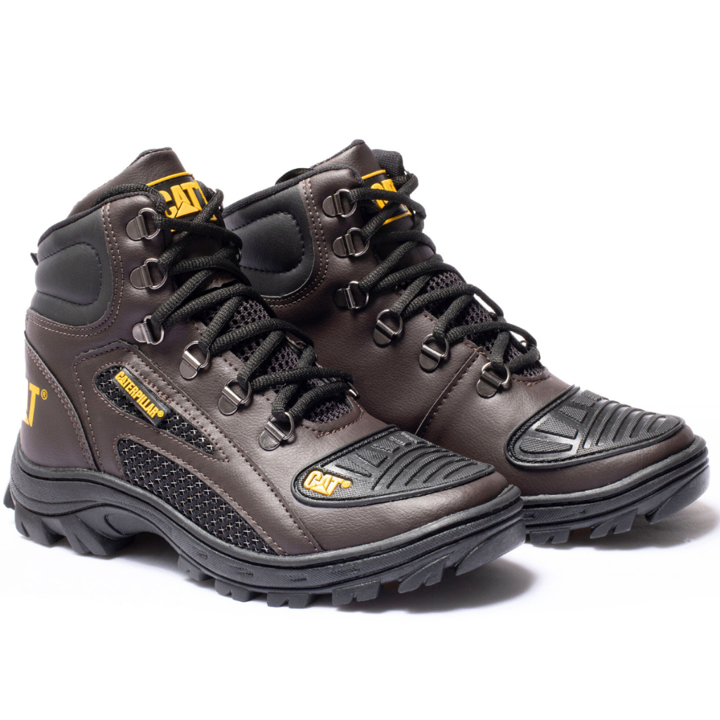 Bota Coturno Caterpillar Alaska Militar Couro Palmilha de Gel Masculino Promoção