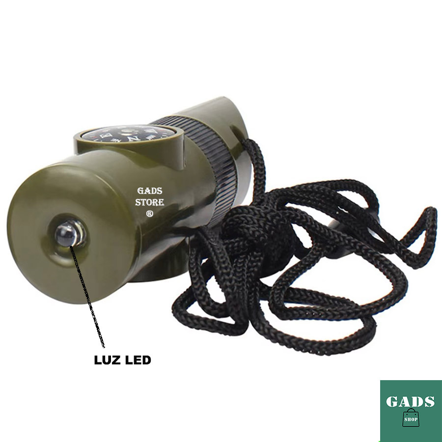 Apito Amazonas De Sobrevivência Emergência Multifuncional Para Ferramenta De Acampamento E Caminhada Ao Ar Livre 7 em 1