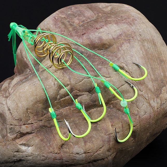 Chuveirinho Para Pesca Kit COM 4 UNID Com 6 Anzóis Cada