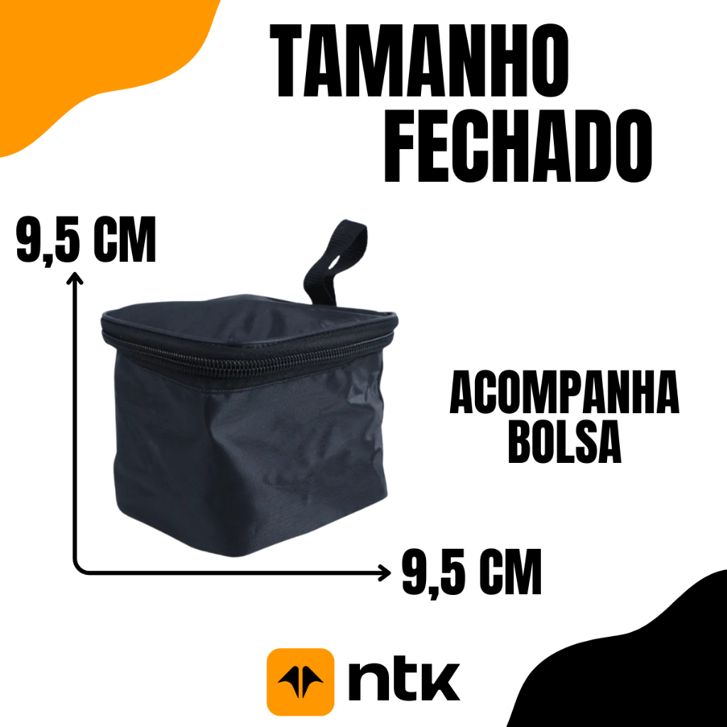 Fogareiro Portátil Átomo Dobrável Fogão a Gás Nautika Camping Ignição Automática