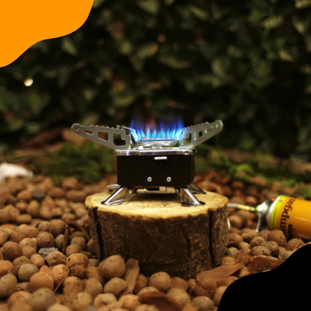 Fogareiro Portátil Átomo Dobrável Fogão a Gás Nautika Camping Ignição Automática