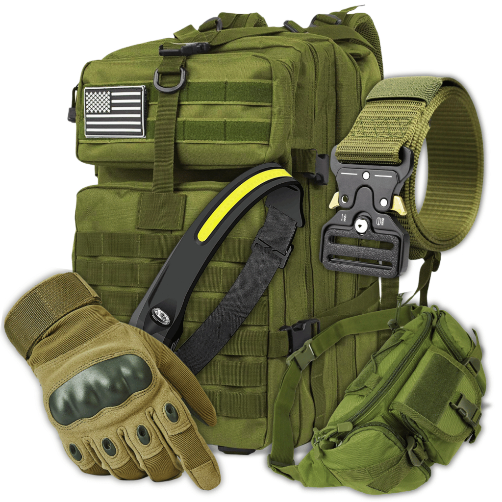 Militar Mochila Cinto Lanterna De Cabeça Luva Tatica Impermeavel Caça Camping Acampamento