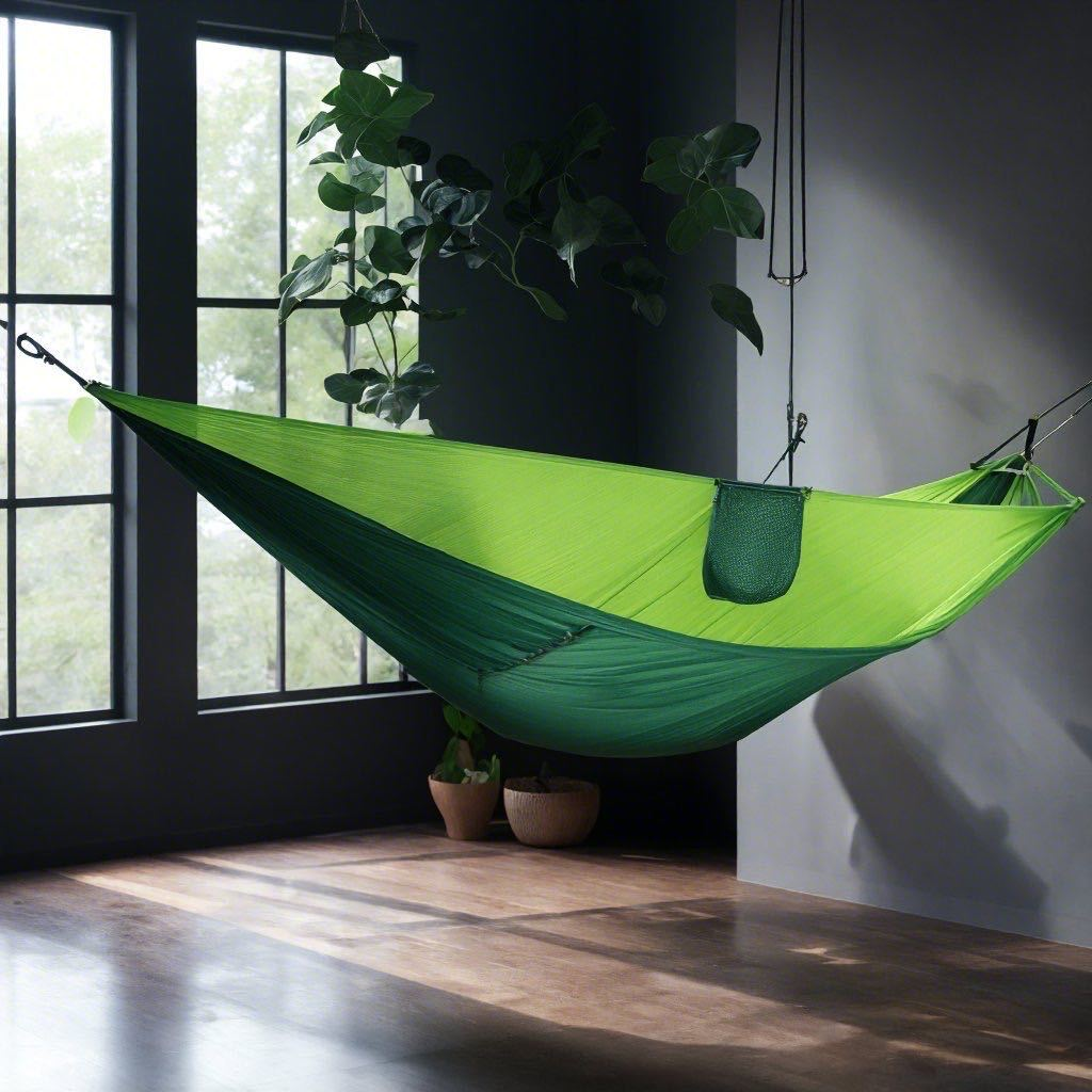 Rede De Dormir Casal 300kg Lazer Camping Selva Nylon 210t Rede Descanso