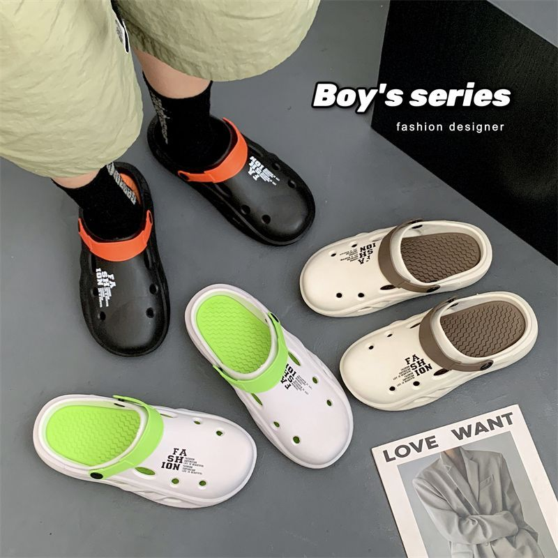 Sandálias De Verão Masculinas Novos Sapatos De Praia Estilo Casais Vestir-Se De Duas Calças De Banho