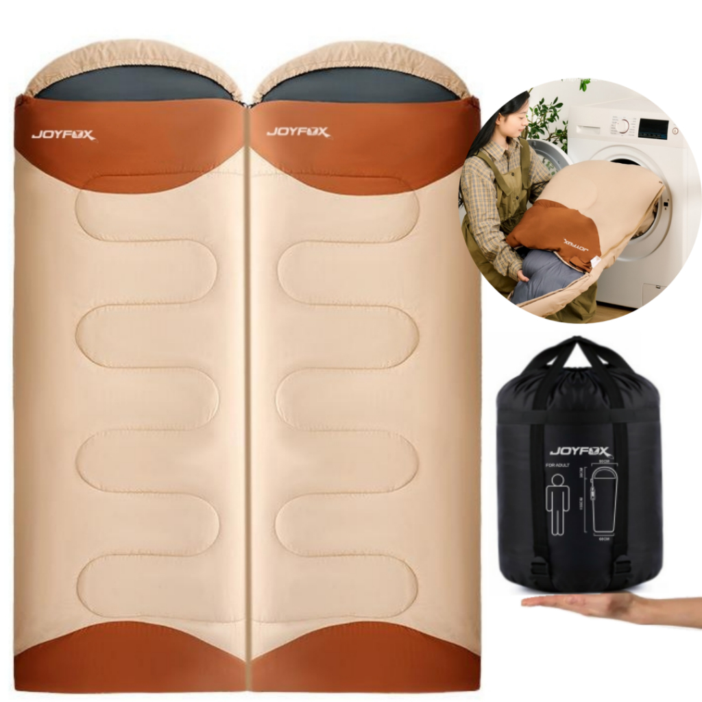 Saco De Dormir Térmico Casal Ou Solteiro Patchworkable Lavável À Máquina Set 2 Ultralight Joyfox -1,5ºc À -3,5ºc Camping