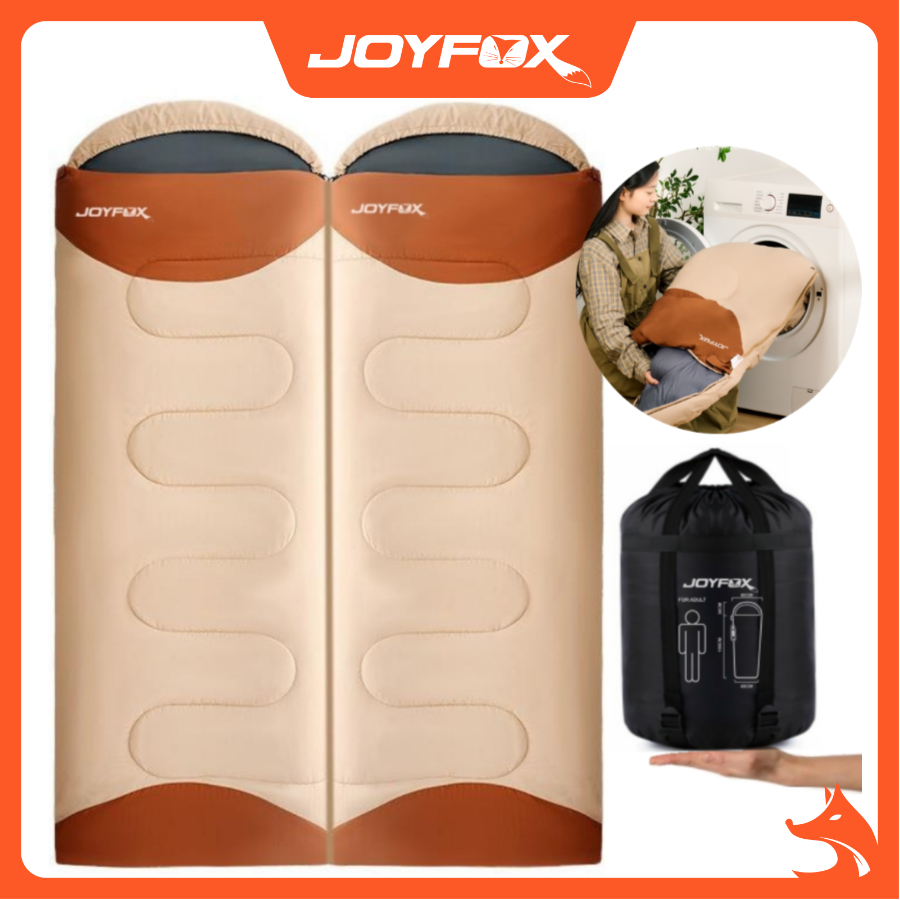 Saco De Dormir Térmico Casal Ou Solteiro Patchworkable Lavável À Máquina Set 2 Ultralight Joyfox -1,5ºc À -3,5ºc Camping