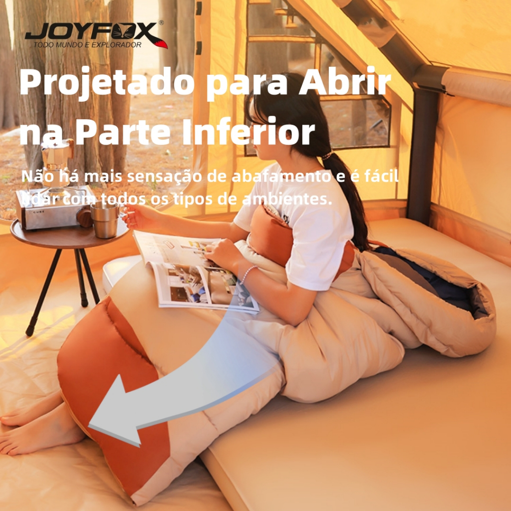 Saco De Dormir Térmico Casal Ou Solteiro Patchworkable Lavável À Máquina Set 2 Ultralight Joyfox -1,5ºc À -3,5ºc Camping