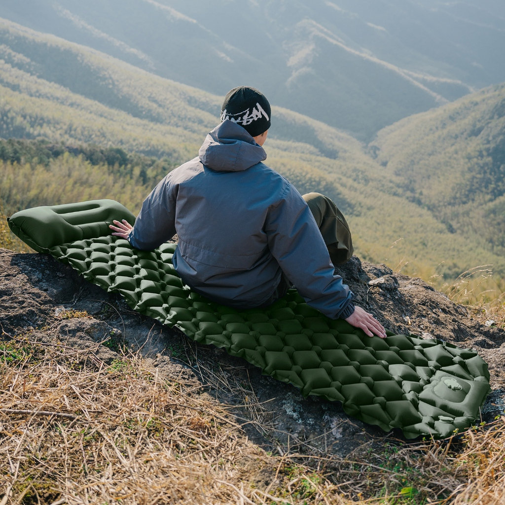 Colchão Inflável Almofada De Dormir Autoinflável Para Acampamento 190cm