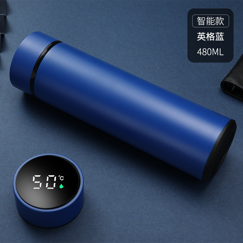 Garrafa Térmica Inox 500 Ml Com Medidor De Temperatura Ideal Para Viagens Escritório