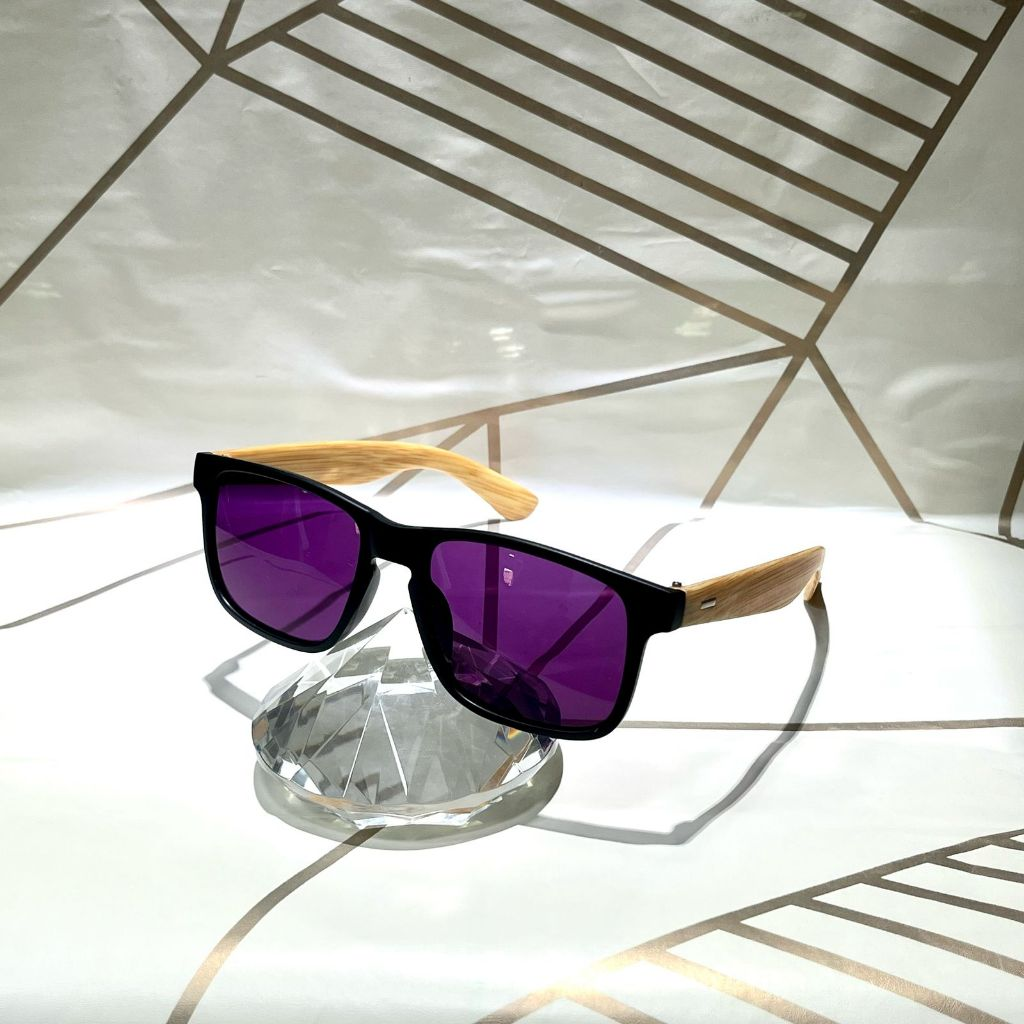 Óculos de Sol Madeira Bambu Premium Masculino Quadrado Verão