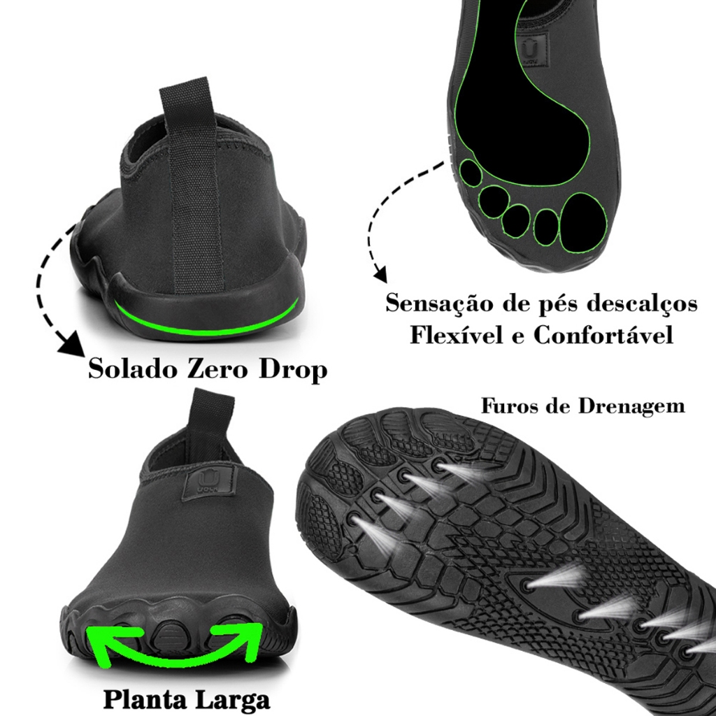 Sapatilha Aquática Pesca Praia Cachoeira Aventura Leve Confortável Antiderrapante