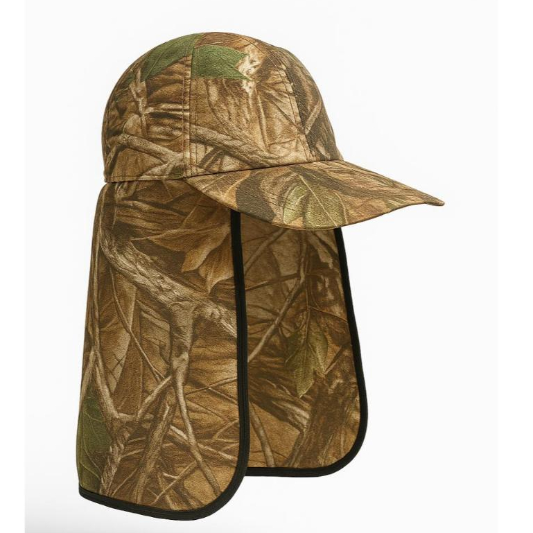 Bone Com Protetor De Nuca Proteção Solar Camuflado Para Pescador Camping Acampar